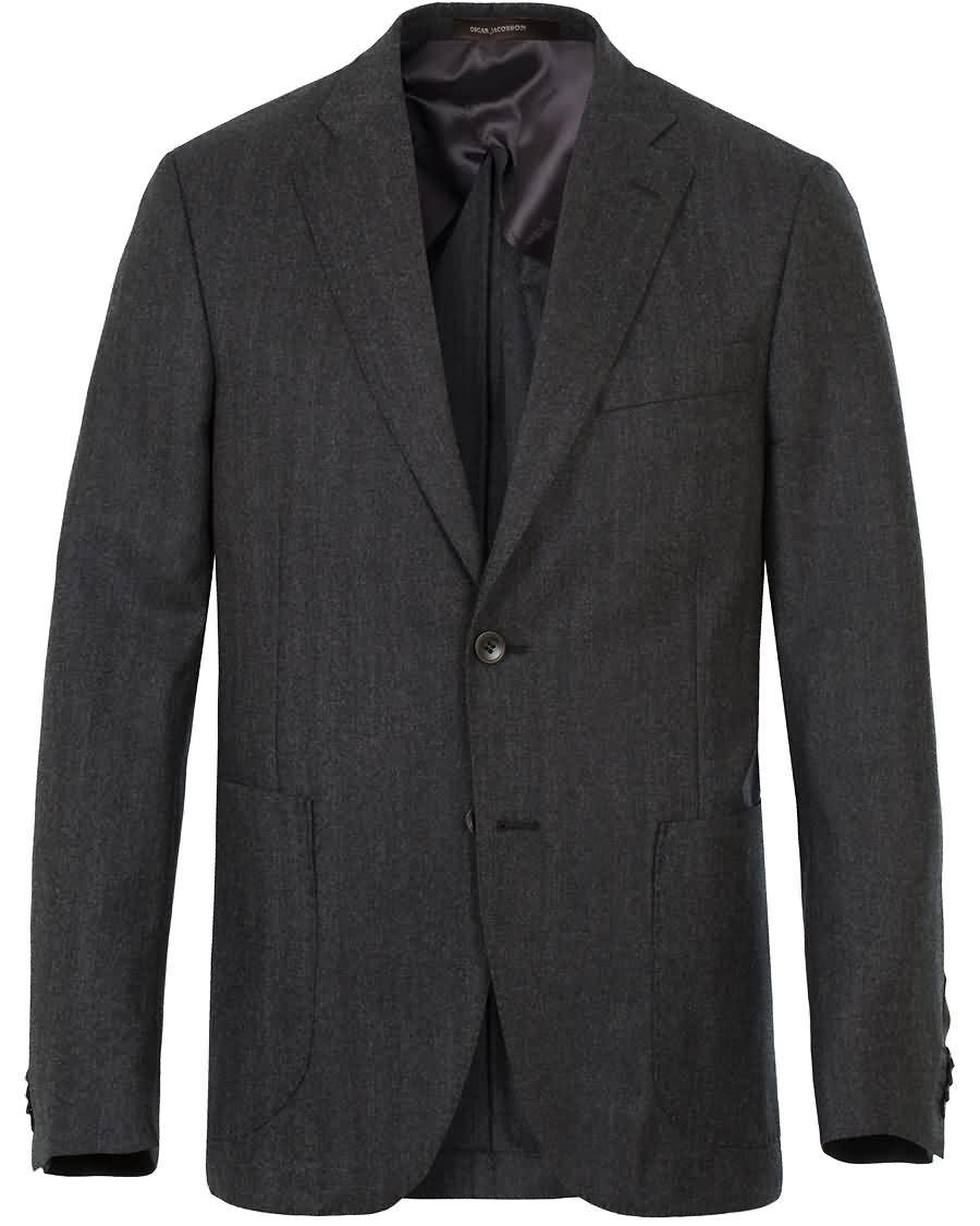 oscar jacobson fox super 110s herringbone blazer dark grey På Salg Billig 3qwz7